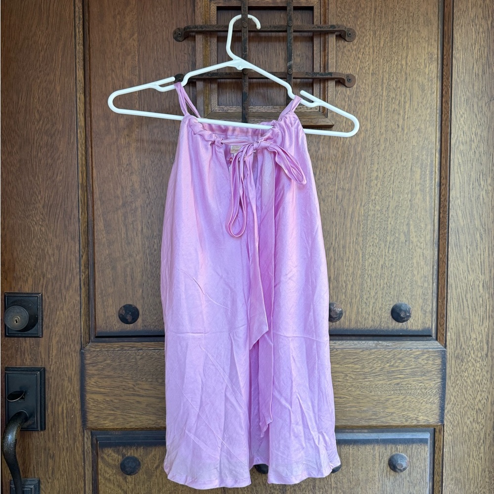 Purple Sleeveless Women's Top 100%silk Size XL